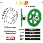 Spurzahnrad RS4 38Z M50 Plastik gelocht m.Alunabe f.Ø3mm -  SCALEAUTO