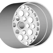SCT-ALU-Felge (Light), Hinten B 16 mm, AD 14.0 bis 21.0 mm, Achse D 3.0mm, 7075 Alu, gehärtet, M3 Madenschraube, halb innenliegende Achsnabe/Schraube