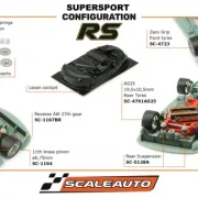 Slotcar 1:32 Analog SCALEAUTO 991 No. 912 — Wettbewerbsversion, Metall-Chassis, mit Tuningzubehör