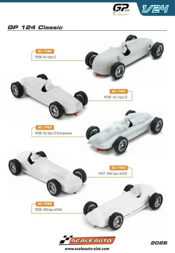 Slotcar Maßstab 1:24 analog Bausatz SCALEAUTO DIVERSE - VORSCHAU