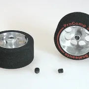 Kompletträder Ø25,5x13mm ProComp-3 Moosgummi m.Ø17mm Alufelgen f.Ø3mm