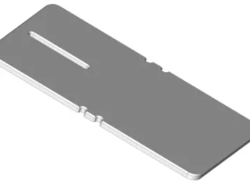 ALU-Richtplatte V02, 200x100 mm, 5 mm dick, geeignet für Slotcars im Maßstab 1/24 und 1/32.