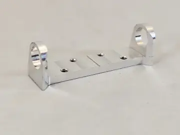 Achsbock/Halter Alu H7.5, gefräst, breit 35 mm, beidseitig, Lagerhöhe 7,5 mm, Achsmitte 10.5 mm - zum Beispiel für unsere DSC Chassis