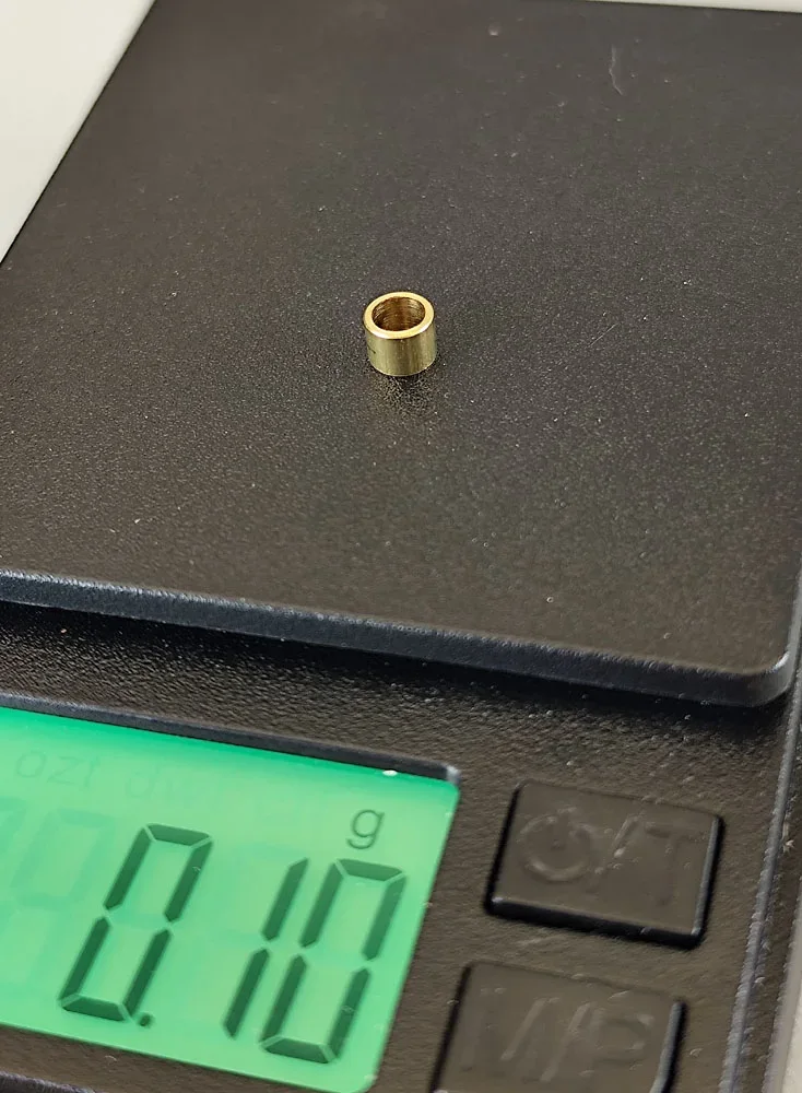 Achsdistanz (1) TTS versch. Längen, Messing, f. Slotcars m .Ø3mm Achsen