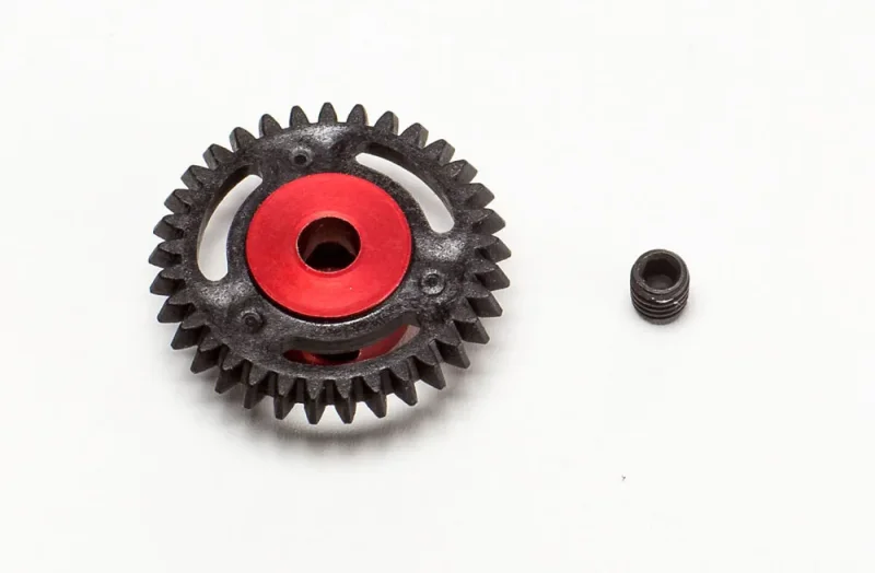 Achsritzel TTS Schrägzahnrad 33Z M50 (Plastik/Aluminium) f.Slotcars m.Ø3mm Achse 1:24 BRM