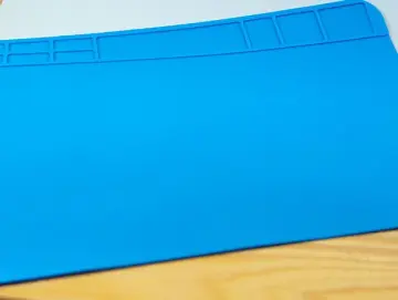 Arbeitsplatz - Silikon Matte Hitzebeständig - 300x200mm, ca. 1mm dick, flexibel, blau