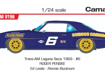 CAMARO Z28 1969 – SUNOCO – Trans-AM Laguna Seca 1969 - #6 ROGER PENSKE Ed Leslie - Ronnie Bucknum - Slotcar Maßstab 1:24 analog BRM