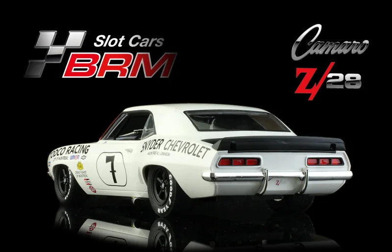 CAMARO Z28 1969 – TODCO RACING #7 - Slotcar Maßstab 1:24 analog BRM Camaro No. 7 in Rennversion mit Metall-Chassis
