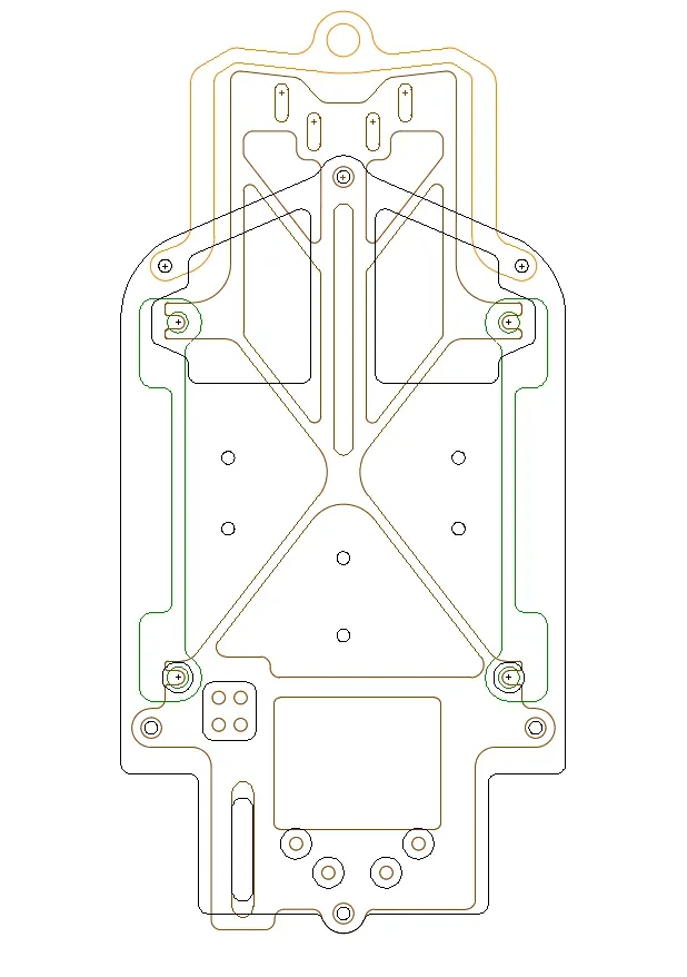 SCT-Float-Chassis / Proto / 116mm Radstand (KIT), Messing 1.5 mm / Chassisplatte B 69 mm, Anbauteile 1.5 mm CFK