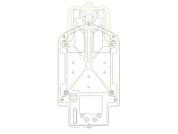 SCT-Float-Chassis / Proto / 116mm Radstand (KIT), Messing 1.5 mm / Chassisplatte B 69 mm, Anbauteile 1.5 mm CFK