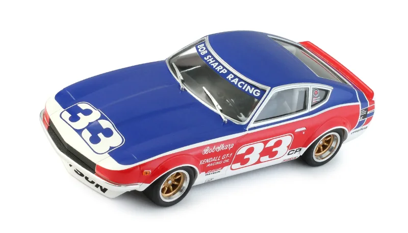 Datsun 240Z No. 33, Slotcar Maßstab 1:24 analog in Rennversion mit Metall-Chassis