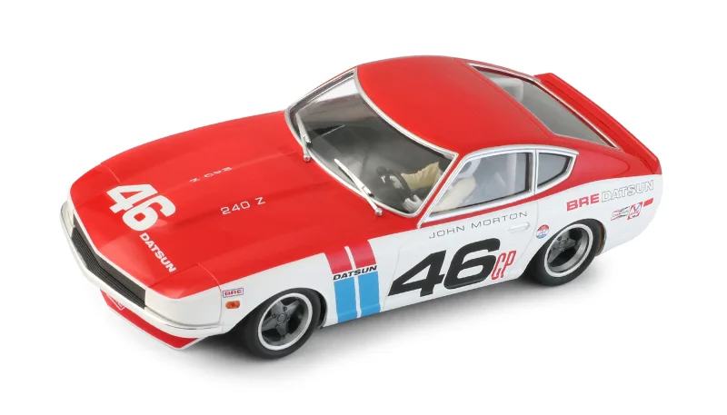 Datsun 240Z No. 46, Slotcar Maßstab 1:24 analog in Rennversion mit Metall-Chassis