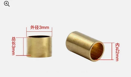 Distanzhülse, ID Ø2 mm, versch. Längen, Messing, f M2 Schrauben / Wackler etc., by SCT