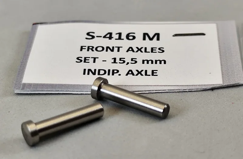 Einzel-Achsen 2x Ø3x15,5mm f.Slotcars 1:24 BRM - Einzerad, vorne