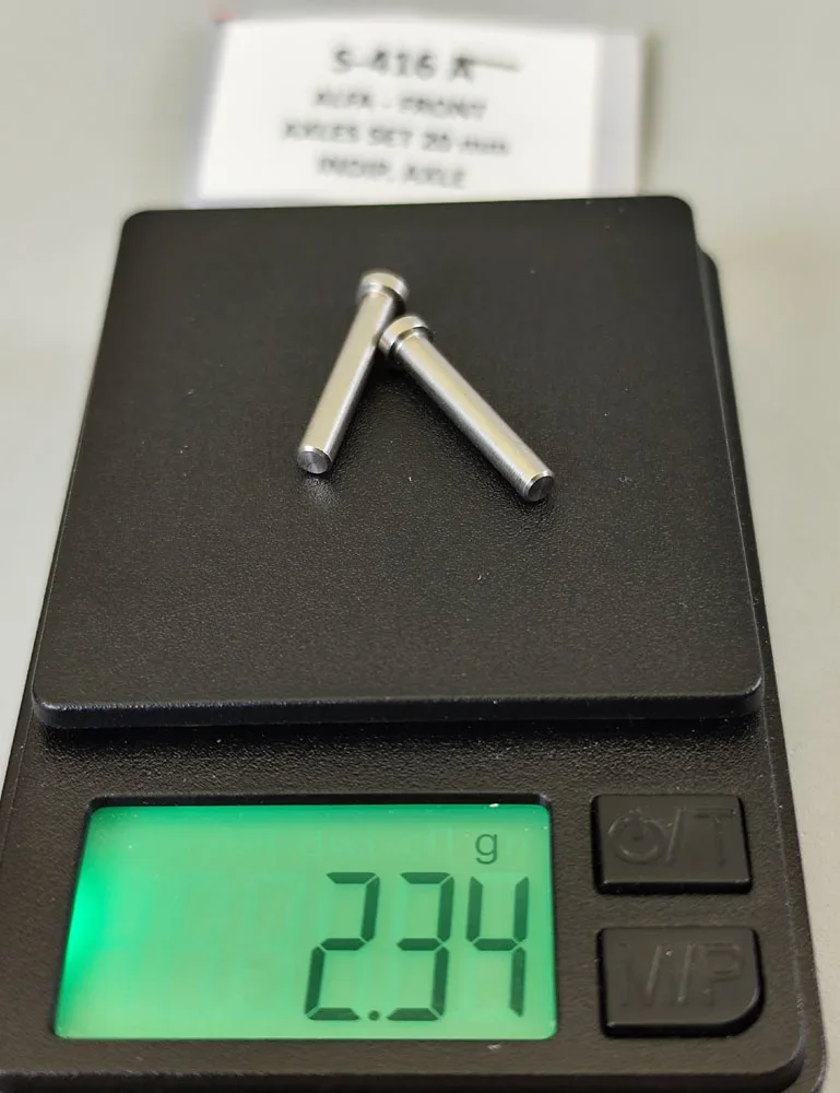 Einzel-Achsen 2x Ø3x20,0mm f.Slotcars 1:24 BRM - Einzerad, vorne