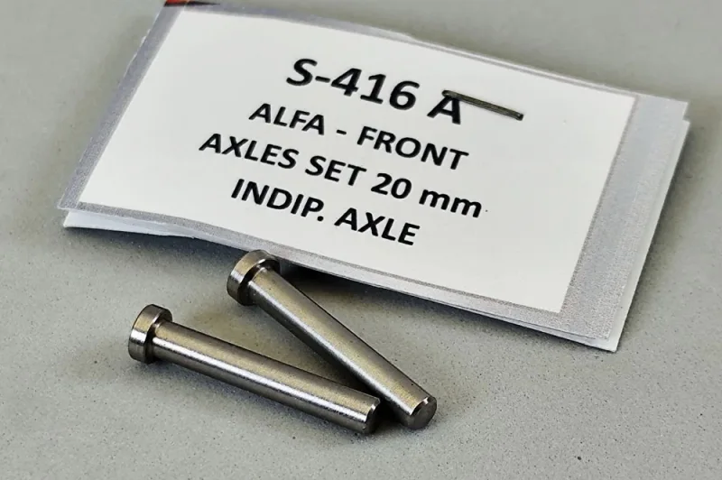 Einzel-Achsen 2x Ø3x20,0mm f.Slotcars 1:24 BRM - Einzerad, vorne