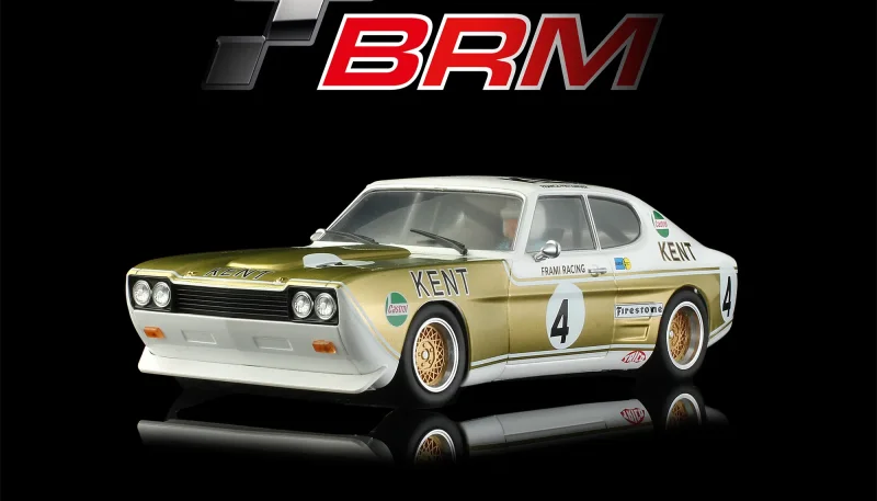 Ford Capri No. 4, Slotcar Maßstab 1:24 analog in Rennversion mit Metall-Chassis