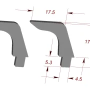 Halter (2), versch. Höhen, aufliegender Spoiler (FLEX-FLÜGEL)