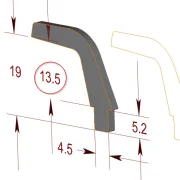 Halter (2), versch. Höhen, unten hängender Spoiler (FLEX-FLÜGEL)