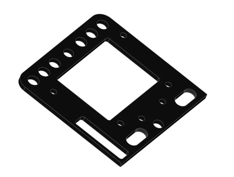 Heckdämpfer, Motor-Achsträger, CFK schwarz, 1,5 mm dick.