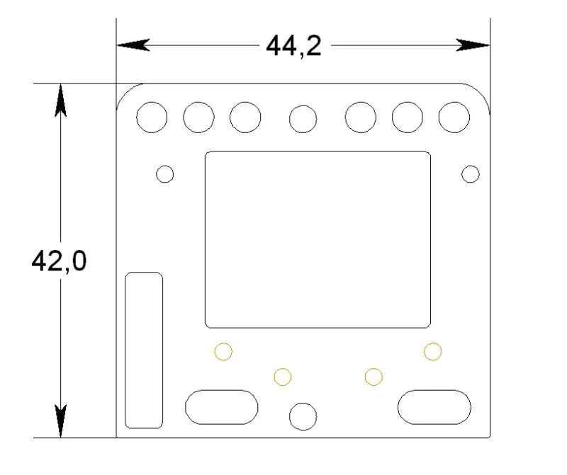 Heckdämpfer, Motor-Achsträger, CFK schwarz, 1,5 mm dick.