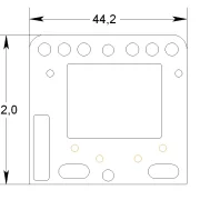 Heckdämpfer, Motor-Achsträger, CFK schwarz, 1,5 mm dick.