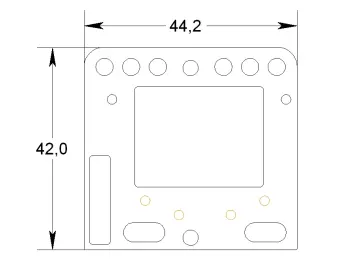 Heckdämpfer, Motor-Achsträger, CFK schwarz, 1,5 mm dick.