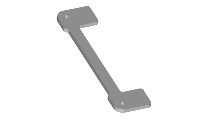 Karohalter GFK Schwarz, H 1,5 oder 1.0 mm, für "OLD NASCAR DMT Chassis" - wird auf den Wackler / H Träger geschraubt