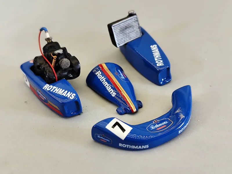 Lackierte Bauteile für den SLOT-GO-KART KIT - V4