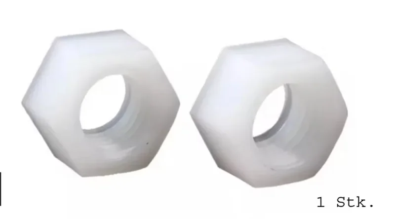 Leitkiel-Befestigungsmutter M5. Kunstsoff - scwarz / weiss f. Ø4,8mm Leitkiele