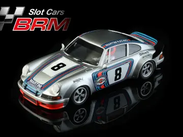 Porsche 911 No. 8, Slotcar Maßstab 1:24 analog in Rennversion mit Metall-Chassis
