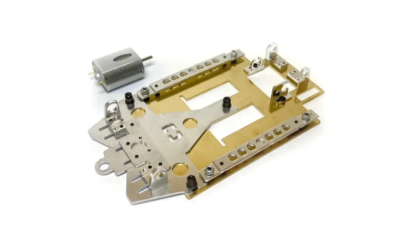 Racers Set Plus mit Fahrwerk PLAFIT SLP-2 und Motor SRP Speed25 (25000U@12V) Short Can