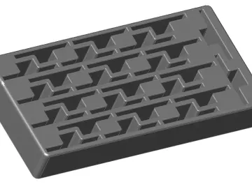 Ritzelbox, Aufbewahrungsbox 26P „Slot Racing Gear Container“ von SCT, ca. 99 x 48,2 mm, ca. 15 mm hoch, für Spur-/Schrägzahnräder in 1:24/3D.