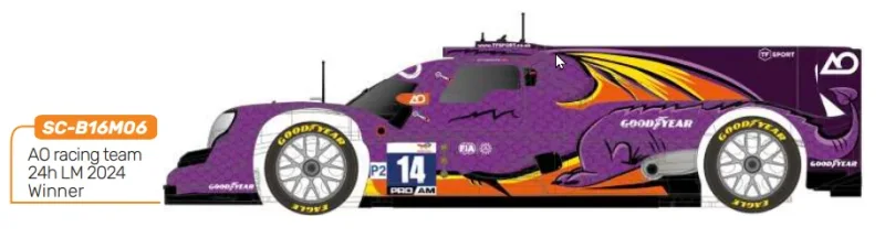 SCALEAUTO 1/24 - LMP2 Oreca 07 - AO racing team 24h LM 2024 Winner - Vorschau - Reservierungspreis