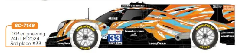 SCALEAUTO 1/24 - LMP2 Oreca 07 - DKR engineering 24h LM 2024 3rd place #33 - Vorschau - Reservierungspreis