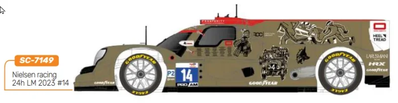 SCALEAUTO 1/24 - LMP2 Oreca 07 - Nielsen racing 24h LM 2023 #14 - Vorschau - Reservierungspreis