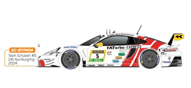 SCALEAUTO 1/24 - P911 (992) - Team Schubert #5 24h Nurnburgring 2024 - Vorschau - Reservierungspreis