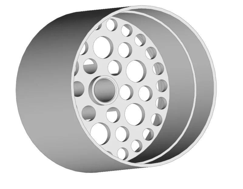 SCT-ALU-Felge (Light), Hinten B 13 mm, AD 14.0 bis 21.0 mm, Achse D 3.0mm, 7075 Alu, gehärtet, M3 Madenschraube, halb innenliegende Achsnabe/Schraube
