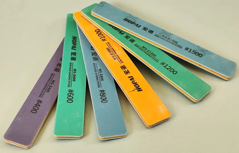 Schleifset 6 Stück von #400-1500, leicht flexibel, beidseitig