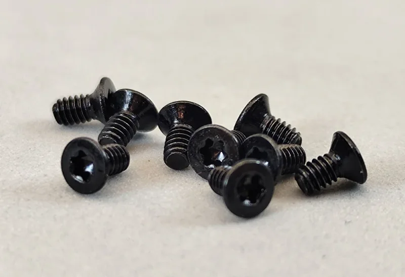 Senkkopfschraube, schwarz, T6 Torx, Stahl, M2 von 4-6mm