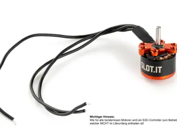 Slot.it Motor Slot.it MB01 Brushless (24000U@12V) inkl. Anschlusskabel, mit Ø2mm Antriebswelle