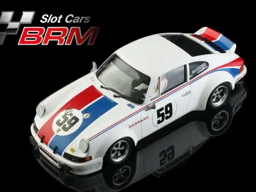 Slotcar 1:24 Analog BRM 911 No. 59, (weiß) Rennversion, Metall-Chassis -  BRM216