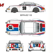 Slotcar 1:24 Analog BRM 911 No. 59, (weiß) Rennversion, Metall-Chassis -  BRM216