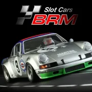 Slotcar 1:24 Analog BRM 911 No. 9, (silber) Rennversion, Metall-Chassis -  BRM215