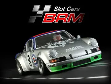 Slotcar 1:24 Analog BRM 911 No. 9, (silber) Rennversion, Metall-Chassis -  BRM215