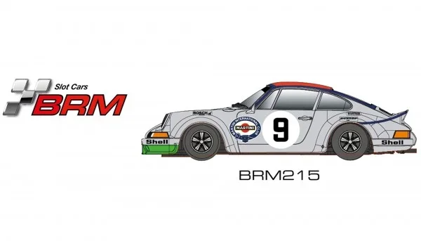 Slotcar 1:24 Analog BRM 911 No. 9, (silber) Rennversion, Metall-Chassis -  BRM215