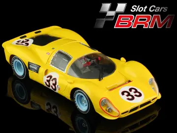 Slotcar 1:24 Analog BRM Ferrari 330P4 24h Daytona 1967 - #33 Ecurie Francorchamps W.Mairesse - J.Beurlys — Rennversion, Metall-Chassis