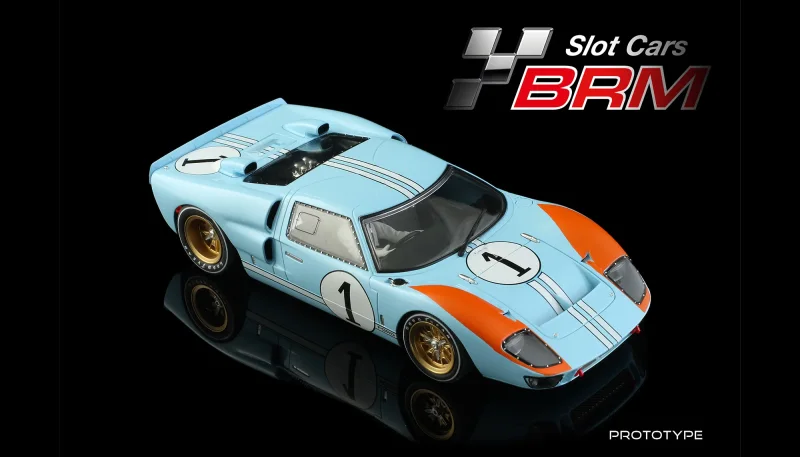 Slotcar 1:24 BRM GT40 MkII No. 1, Rennversion, Metall-Chassis, BRM218