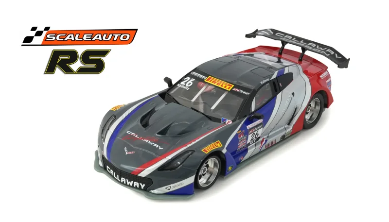 Slotcar 1:32 Analog SCALEAUTO CAW No. 26 — Wettbewerbsversion, Metall-Chassis, mit Tuningzubehör