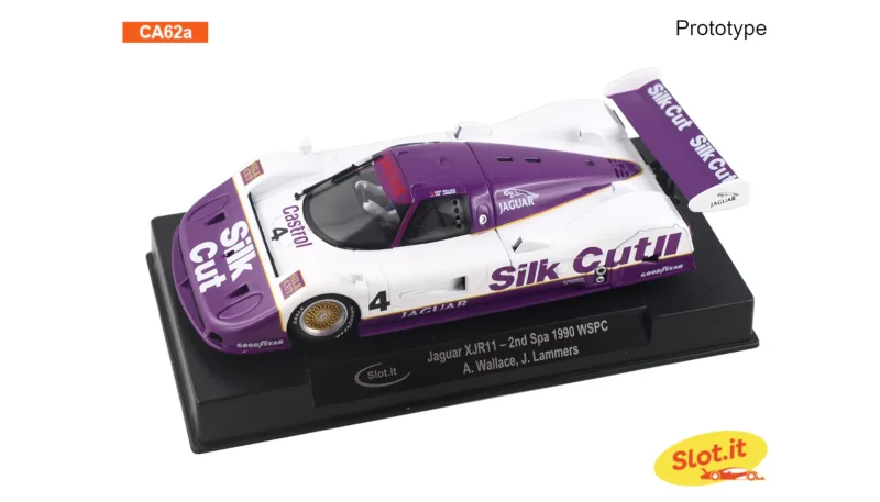 Slotcar 1:32 Analog Slot.it XJR11 No. 4 — Rennversion, Kunststoff-Chassis